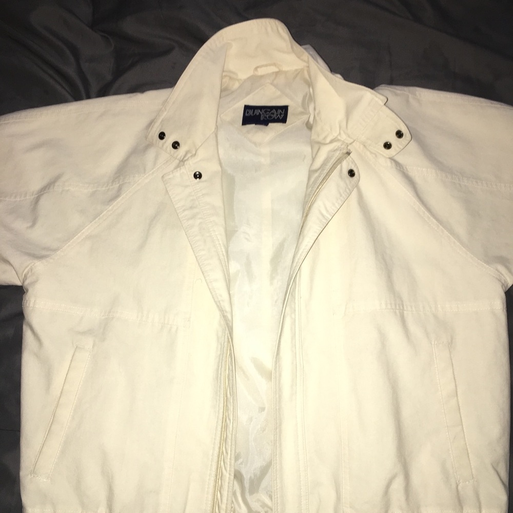Cream white Duncan row fashion jacket($30) New, ND